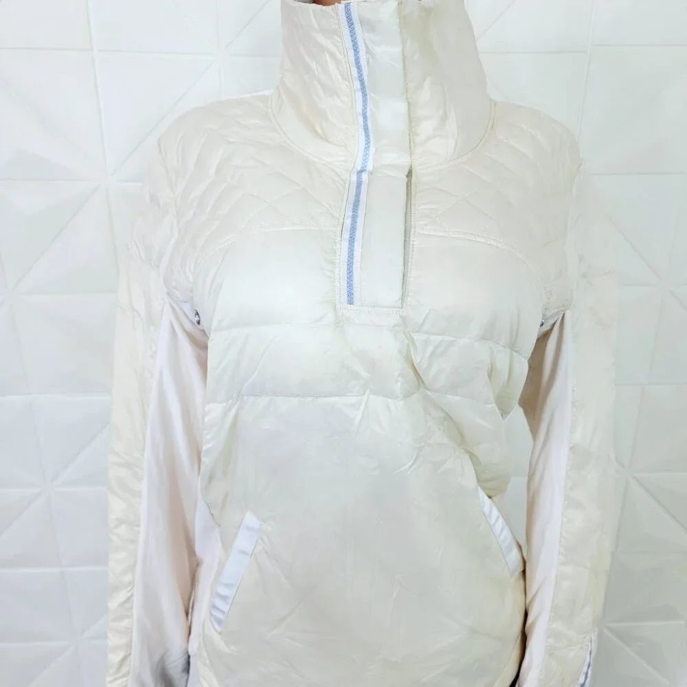 Lululemon Athletica Off-White Quilted Puffer Jacket - Picture 3 of 9